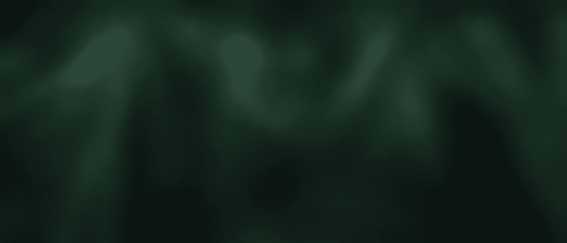 Dark green abstract background with soft, blurry light streaks and a moody, atmospheric feel.
